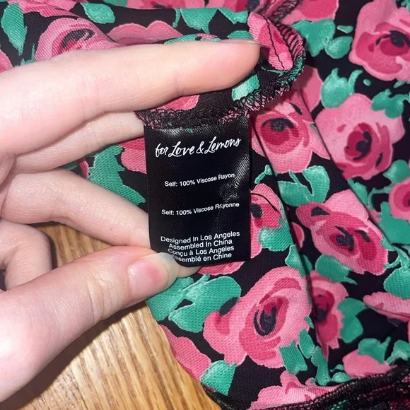 NWT for love and lemons floral asymmetrical dress - Picture 6 of 6